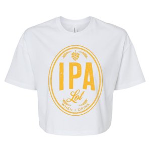 IPA Lot When I Drink Bella+Canvas Jersey Crop Tee