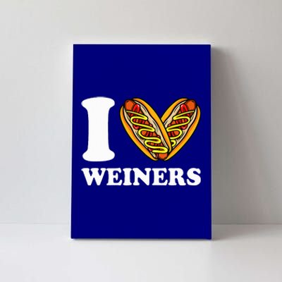 I Love Weiners Hotdogs Wiener Frank Sausage Bun Canvas