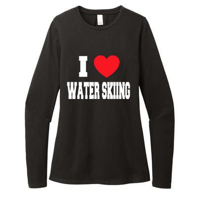 I Love Water Skiing Gift Womens CVC Long Sleeve Shirt