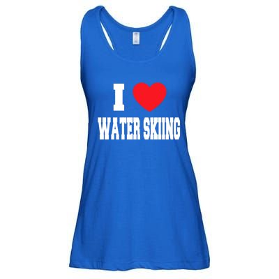 I Love Water Skiing Gift Ladies Essential Flowy Tank