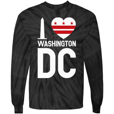 I Love Washington Dc Tie-Dye Long Sleeve Shirt