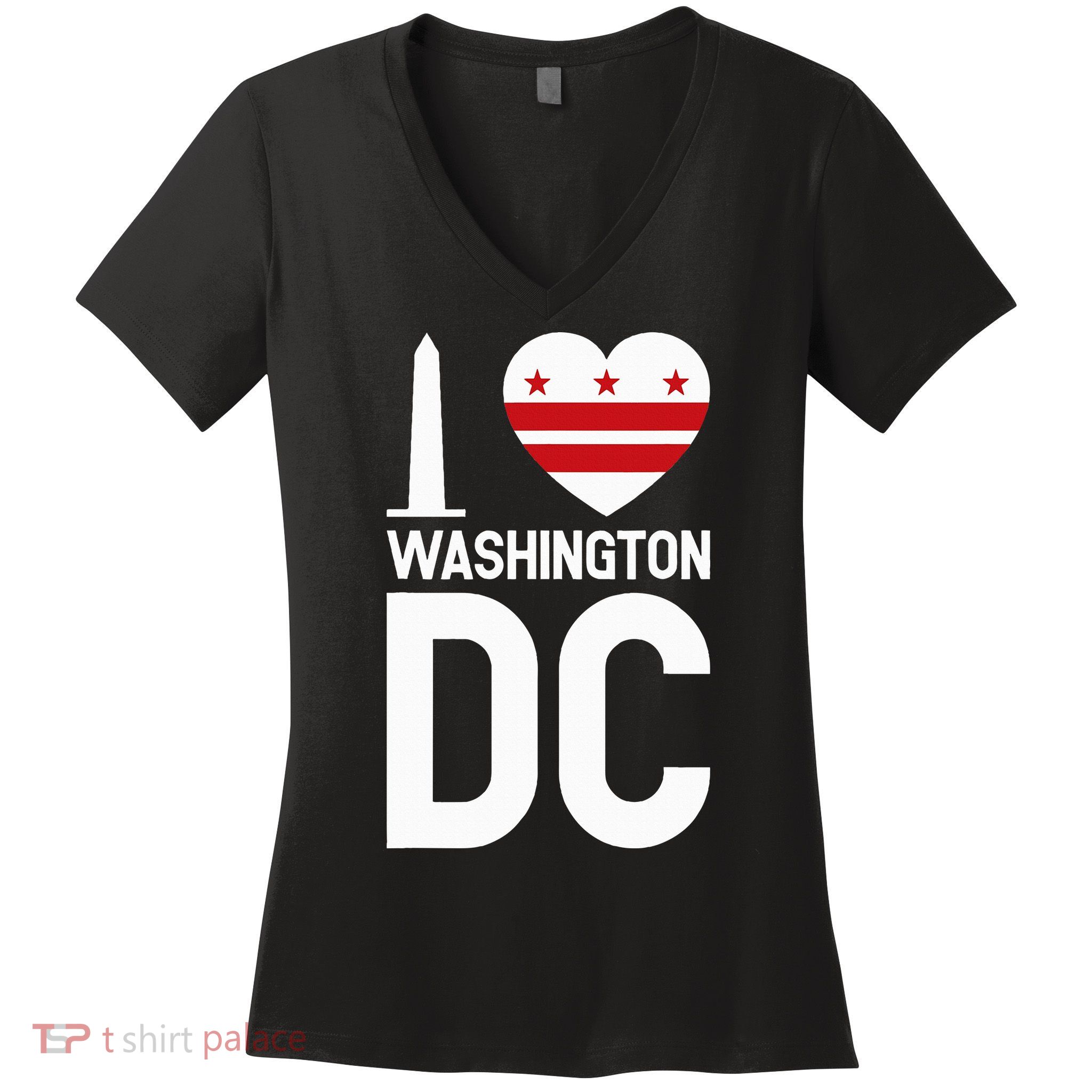 I Love Washington Dc Women's V-Neck T-Shirt