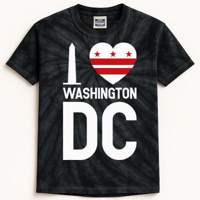 I Love Washington Dc Kids Tie-Dye T-Shirt