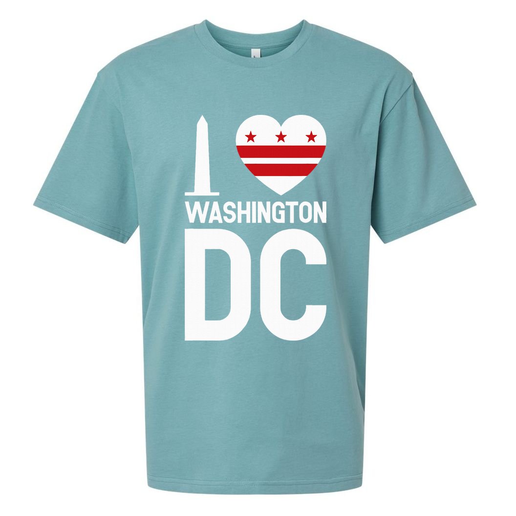 I Love Washington Dc Sueded Cloud Jersey T-Shirt