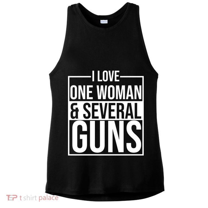 I Love Woman And Several Guns Ladies PosiCharge Tri-Blend Wicking Tank