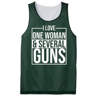 I Love Woman And Several Guns Mesh Reversible Basketball Jersey Tank