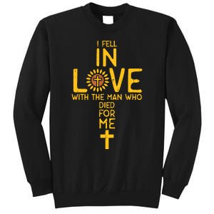 In Love With The Man Who Died For Me Christian Sweatshirt