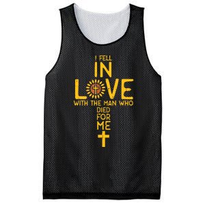 In Love With The Man Who Died For Me Christian Mesh Reversible Basketball Jersey Tank