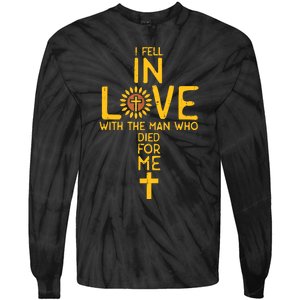 In Love With The Man Who Died For Me Christian Tie-Dye Long Sleeve Shirt