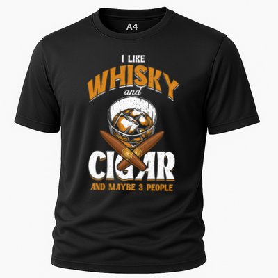 I Like Whisky And Cigars Cigars Smoker Alcohol Drinker Performance Shirt