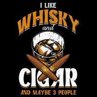 I Like Whisky And Cigars Cigars Smoker Alcohol Drinker Flatbill Hat