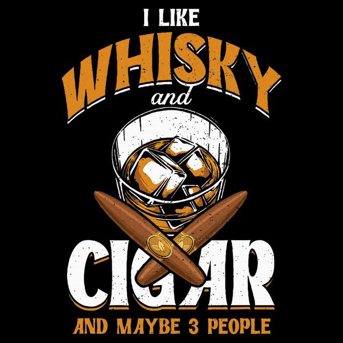 I Like Whisky And Cigars Cigars Smoker Alcohol Drinker Flatbill Hat