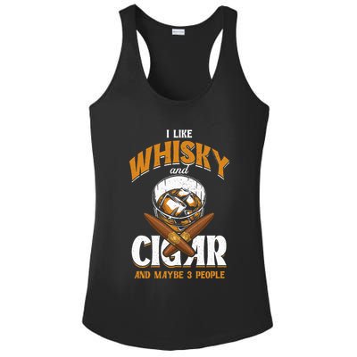 I Like Whisky And Cigars Cigars Smoker Alcohol Drinker Ladies PosiCharge Competitor Racerback Tank