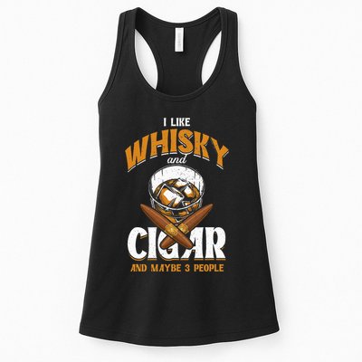 I Like Whisky And Cigars Cigars Smoker Alcohol Drinker Womens Tank Top