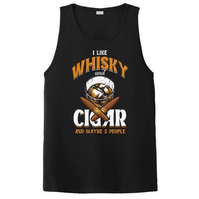 I Like Whisky And Cigars Cigars Smoker Alcohol Drinker PosiCharge Competitor Tank