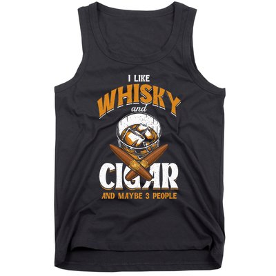 I Like Whisky And Cigars Cigars Smoker Alcohol Drinker Tank Top