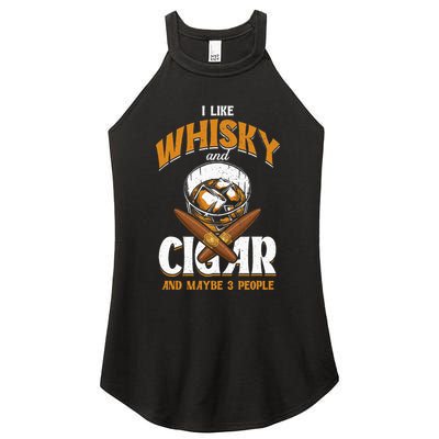 I Like Whisky And Cigars Cigars Smoker Alcohol Drinker Women's Perfect Tri Rocker Tank