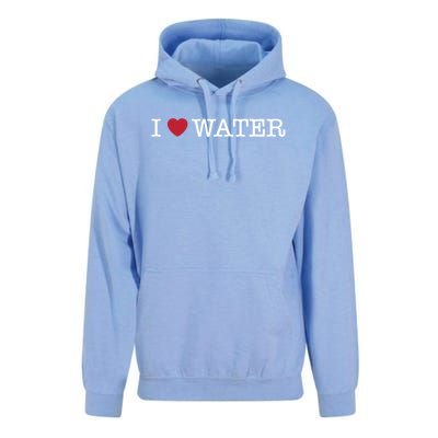 I Love Water Gift Unisex Surf Hoodie