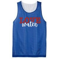 I Love Water Gift Mesh Reversible Basketball Jersey Tank