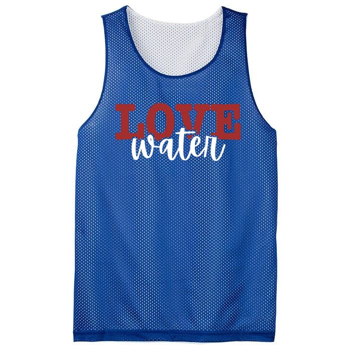 I Love Water Gift Mesh Reversible Basketball Jersey Tank