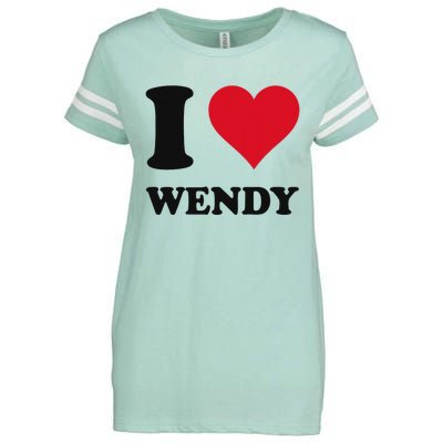 I Love Wendy Fun Personalized Design Enza Ladies Jersey Football T-Shirt