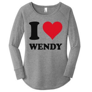 I Love Wendy Fun Personalized Design Women's Perfect Tri Tunic Long Sleeve Shirt