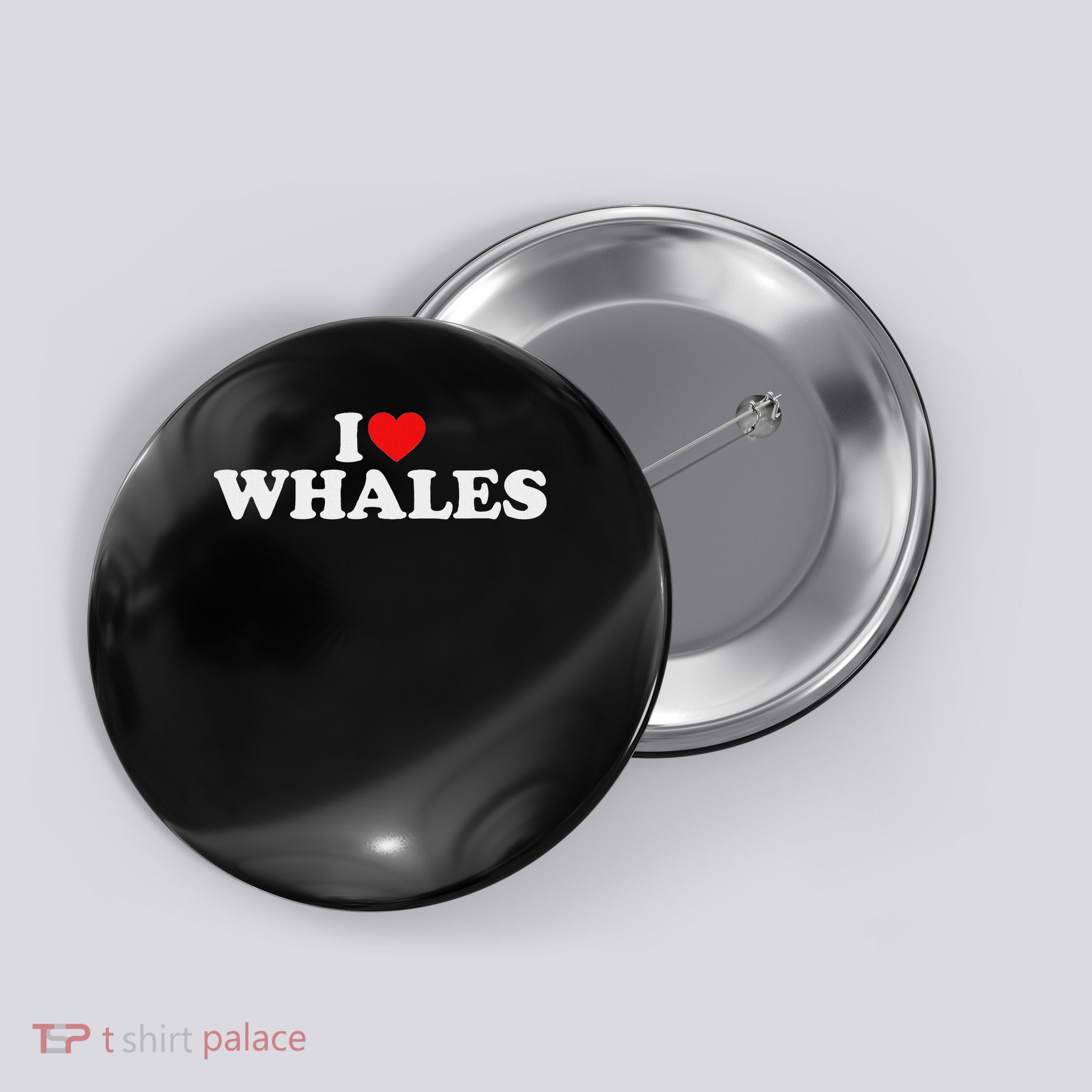 I Love Whales Button