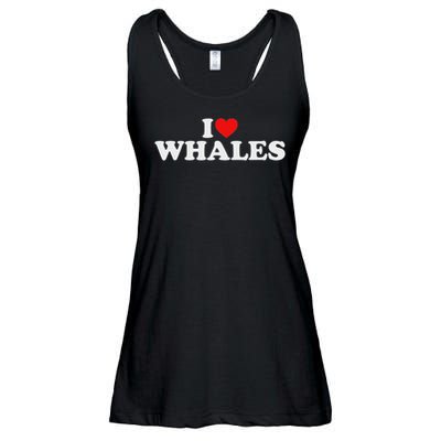 I Love Whales Ladies Essential Flowy Tank