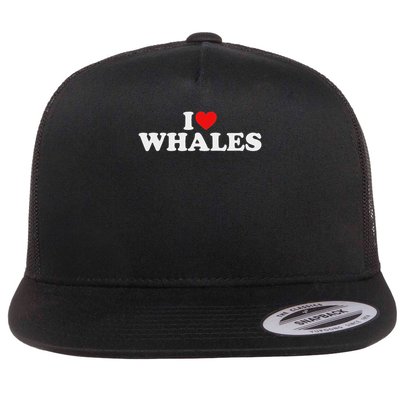 I Love Whales Flatbill Hat