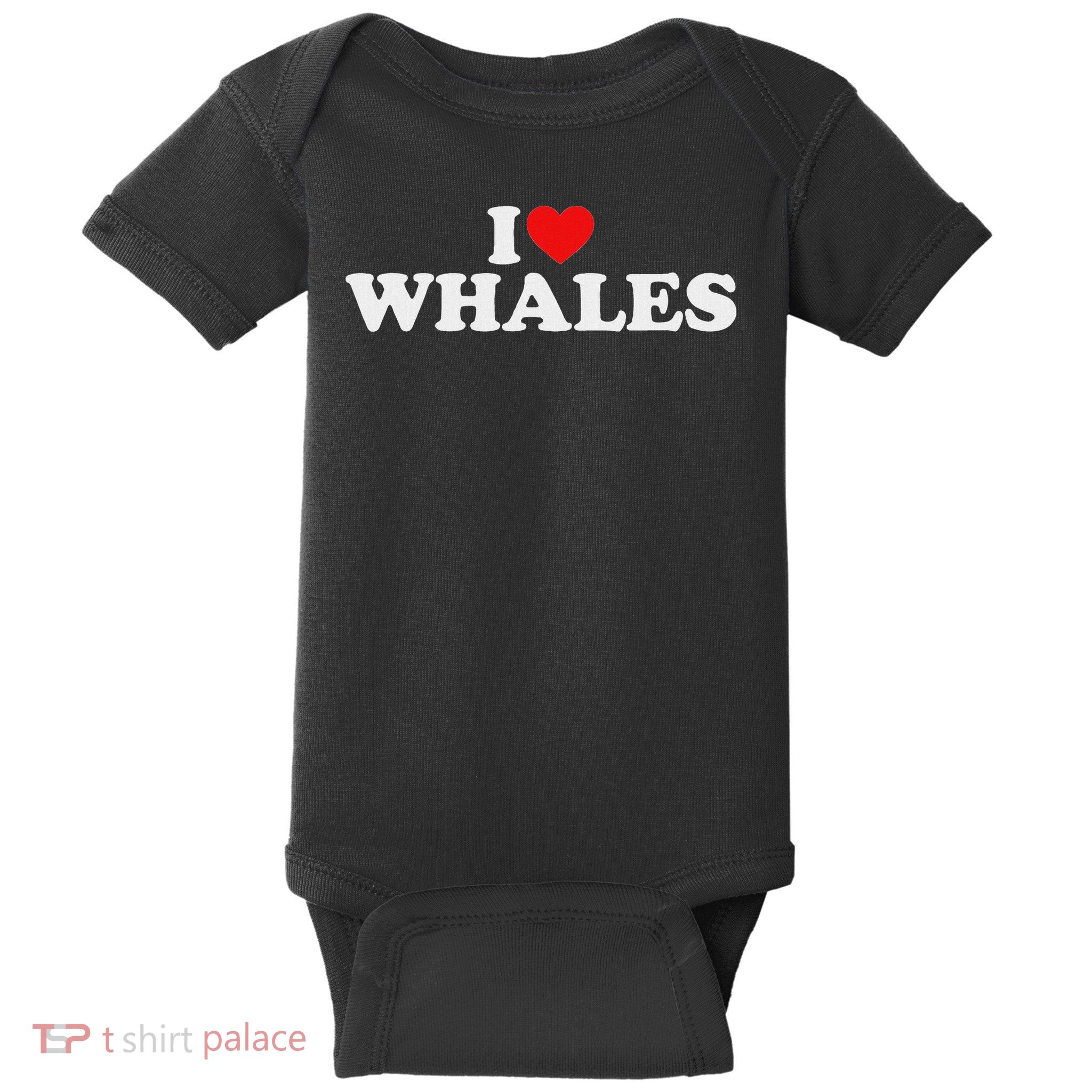 I Love Whales Baby Bodysuit
