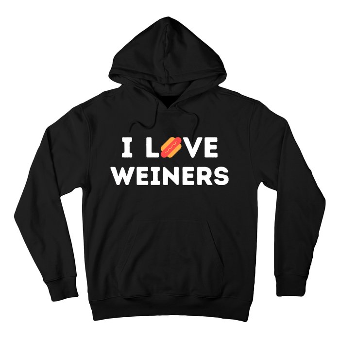 I Love Weiners Frank Sausage Bun Hotdogs Food Hoodie