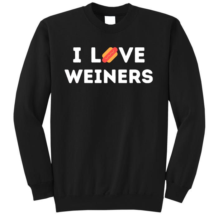 I Love Weiners Frank Sausage Bun Hotdogs Food Sweatshirt