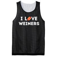 I Love Weiners Frank Sausage Bun Hotdogs Food Mesh Reversible Basketball Jersey Tank