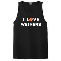 I Love Weiners Frank Sausage Bun Hotdogs Food PosiCharge Competitor Tank