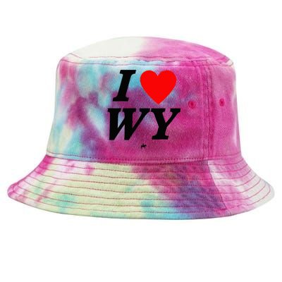 I Love Wyoming Tie-Dyed Bucket Hat