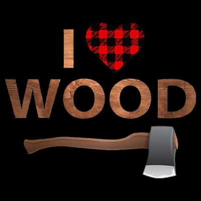 I Love Wood Lumberjack Heart Halloween Party Gift T-Shirt