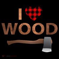 I Love Wood Lumberjack Heart Halloween Party Gift Poster