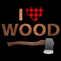 I Love Wood Lumberjack Heart Halloween Party Gift Kids Hoodie