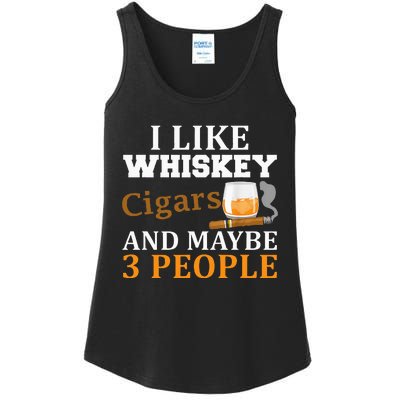 I Like Whiskey And Cigars And Maybe 3 People Funny Ladies Essential Tank