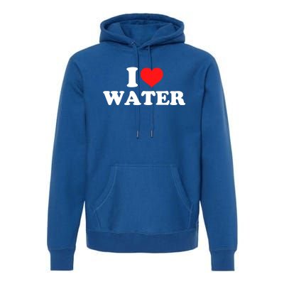 I Love Water Great Gift Premium Hoodie