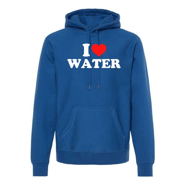 I Love Water Great Gift Premium Hoodie