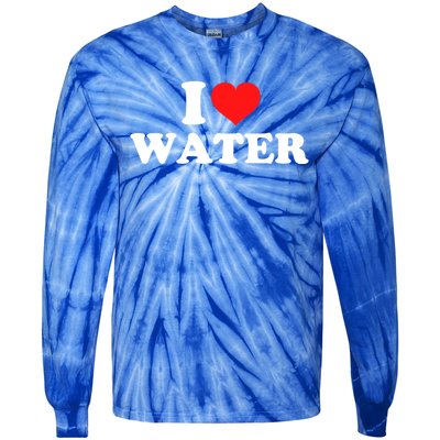 I Love Water Great Gift Tie-Dye Long Sleeve Shirt