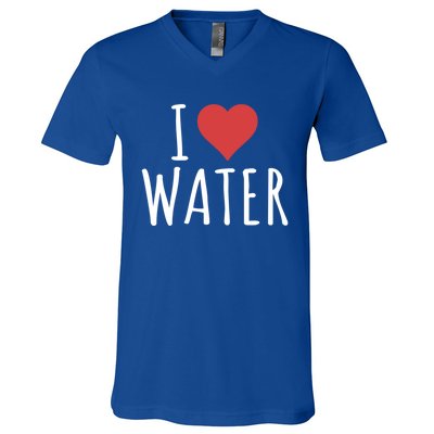 I Love Water Gift V-Neck T-Shirt