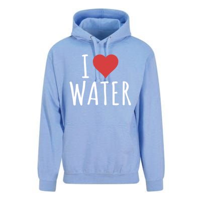 I Love Water Gift Unisex Surf Hoodie