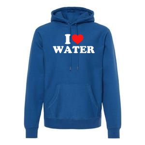 I Love Water Meaningful Gift Premium Hoodie