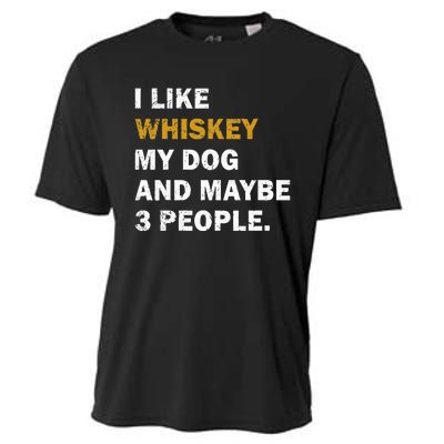 I Like Whiskey My Dog And Maybe 3 People dog Cooling Performance Crew T-Shirt