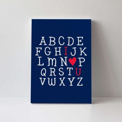 I LOVE YOU Valentines Day Alphabet Teacher Student School Canvas