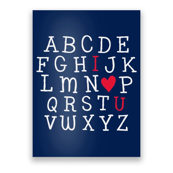 I LOVE YOU Valentines Day Alphabet Teacher Student School Poster