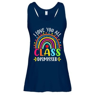 I Love You All Class Dismissed Last Day Of School Rainbow Ladies Essential Flowy Tank