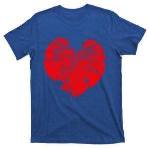 I Love You Cloudy Red Heart Distressed Valentines Day Gift T-Shirt